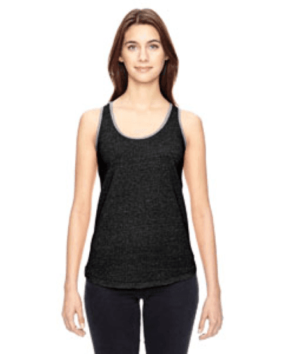 Sample of Alternative 01910E Ladies' Ringer Eco Mock Twist Tank in ECO BLACK style