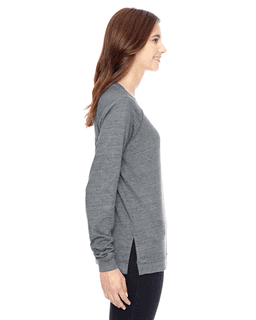 Sample of Alternative 01919E1 Ladies' Locker Room Eco-Jersey Pullover in ECO GREY from side sleeveleft