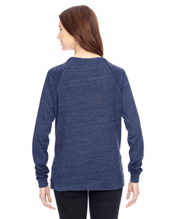 Sample of Alternative 01919E1 Ladies' Locker Room Eco-Jersey Pullover in ECO TRUE NAVY from side back
