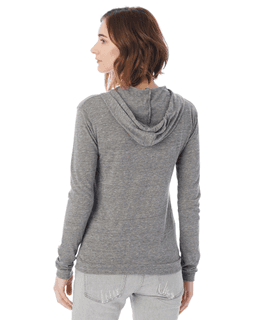Sample of Alternative 01928E1 Ladies' Eco-Jersey Pullover Hoodie in ECO GREY from side back