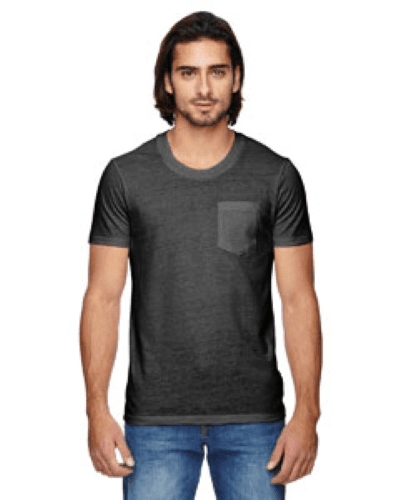 Sample of Alternative 01939E1 Men's Eco Jersey Triblend Pocket Crew in ECO BLACK style