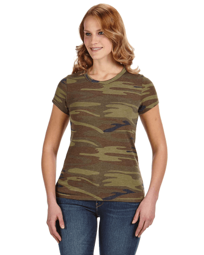 Sample of Alternative 01940E1 Ladies' Ideal Eco-Jersey T-Shirt in CAMO style