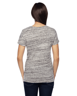 Sample of Alternative 01940E1 Ladies' Ideal Eco-Jersey T-Shirt in URBAN GREY from side back