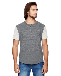 Sample of Alternative 01963E1 Men's Homerun Eco-Jersey T-Shirt in EC GRY EC IVORY from side front
