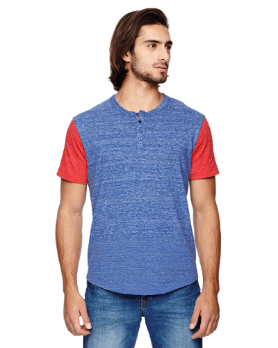 Sample of Alternative 01963E1 Men's Homerun Eco-Jersey T-Shirt in EC PC BLU EC RD style