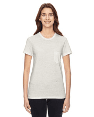 Sample of Alternative 01978E1 Ladies' Ideal Eco Jersey Triblend Pocket T-Shirt in ECO IVORY style