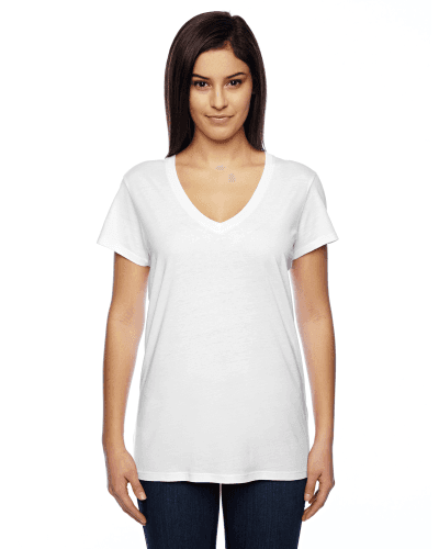 Sample of Alternative 02840MR Ladies' Everyday Cotton Modal V-Neck in WHITE style