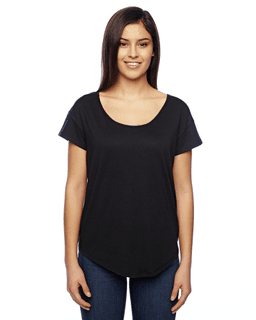 Sample of Alternative 03499MR Ladies' Origin Cotton Modal T-Shirt in BLACK from side front