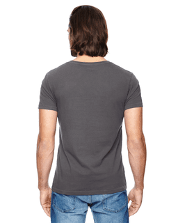 Sample of Alternative 04162C1 Men's Heritage Garment-Dyed T-Shirt in ASPHALT from side back