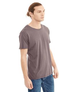Sample of Alternative 04162C1 Men's Heritage Garment-Dyed T-Shirt in ASPHALT from side sleeveleft