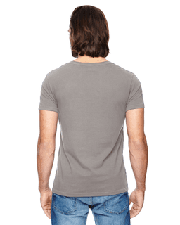 Sample of Alternative 04162C1 Men's Heritage Garment-Dyed T-Shirt in CONCRETE from side back