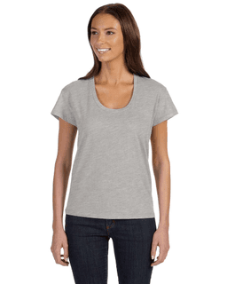 Sample of Alternative 04521C1 Ladies' Roadtrip T-Shirt in HEATHER GREY from side front