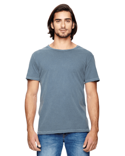 Sample of Alternative 04850C1 Men's Heritage Garment-Dyed Distressed T-Shirt in DK BLUE PIGMNT style