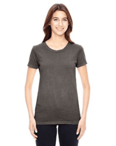 Sample of Alternative 04860C1 Ladies' Vintage Garment-Dyed Distressed T-Shirt in SMOKE style