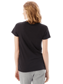 Sample of Alternative 05052BP Ladies' Keepsake Vintage Jersey T-Shirt in BLACK from side back