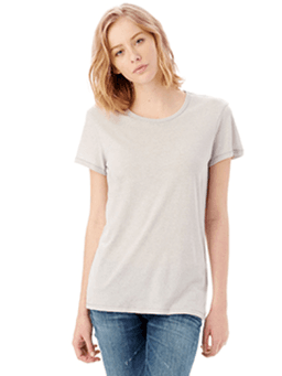Sample of Alternative 05052BP Ladies' Keepsake Vintage Jersey T-Shirt in SILVER from side front