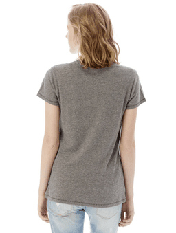 Sample of Alternative 05052BP Ladies' Keepsake Vintage Jersey T-Shirt in VINTAGE COAL from side back