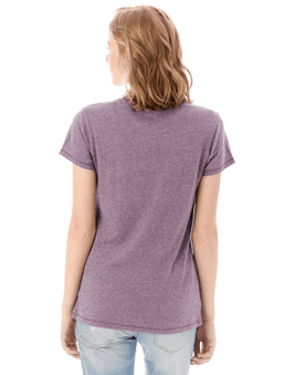 Sample of Alternative 05052BP Ladies' Keepsake Vintage Jersey T-Shirt in VINTAGE IRIS from side back