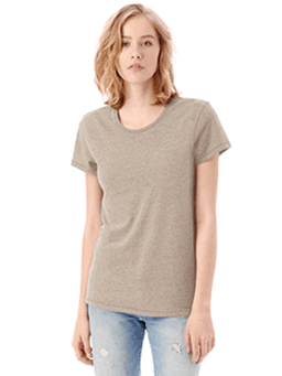 Sample of Alternative 05052BP Ladies' Keepsake Vintage Jersey T-Shirt in VINTAGE STONE from side front