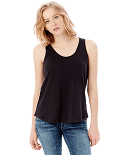 Sample of Alternative 05054BP Ladies' Backstage Vintage Jersey Tank in BLACK from side front