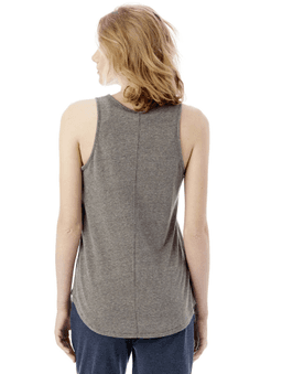 Sample of Alternative 05054BP Ladies' Backstage Vintage Jersey Tank in VINTAGE COAL from side back