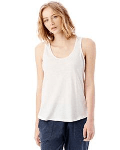 Sample of Alternative 05054BP Ladies' Backstage Vintage Jersey Tank in WHITE style