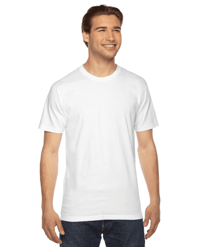 Sample of American Apparel 2001 Unisex Fine Jersey USA Made T-Shirt in WHITE style