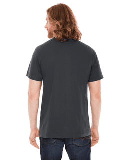 Sample of American Apparel 2406 Unisex Fine Jersey Pocket Short-Sleeve T-Shirt in COAL from side back
