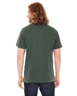 Sample of American Apparel 2406 Unisex Fine Jersey Pocket Short-Sleeve T-Shirt in LIEUTENANT from side back