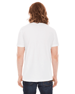 Sample of American Apparel 2406 Unisex Fine Jersey Pocket Short-Sleeve T-Shirt in WHITE from side back