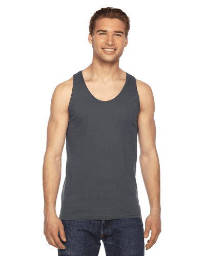 Sample of American Apparel 2408 Unisex Fine Jersey USA Made Tank in ASPHALT style