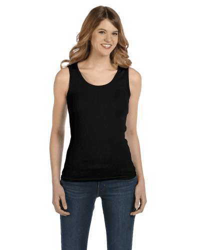 Sample of Anvil 2415 Ladies' 1x1 Baby Rib Tank in BLACK style