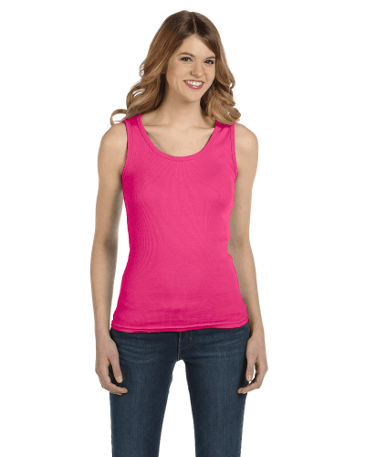 Sample of Anvil 2415 Ladies' 1x1 Baby Rib Tank in HOT PINK style