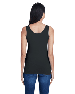 Sample of Anvil 2420L Ladies' Stretch Tank in BLACK from side back