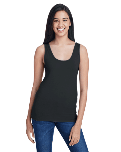 Sample of Anvil 2420L Ladies' Stretch Tank in BLACK style