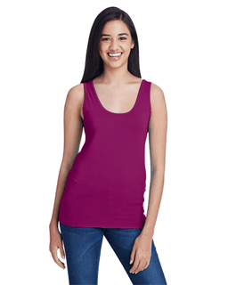 Sample of Anvil 2420L Ladies' Stretch Tank in RASPBERRY from side front
