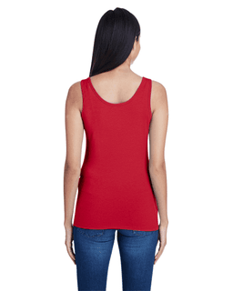 Sample of Anvil 2420L Ladies' Stretch Tank in RED from side back