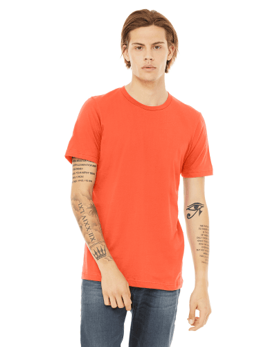 Sample of Canvas 3001 - Unisex Jersey Short-Sleeve T-Shirt in CORAL style