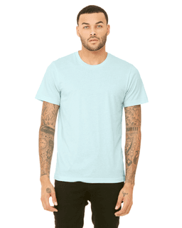 Sample of Canvas 3001 - Unisex Jersey Short-Sleeve T-Shirt in HEATHER ICE BLUE from side front