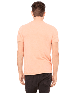Sample of Canvas 3001 - Unisex Jersey Short-Sleeve T-Shirt in HEATHER ORANGE from side back