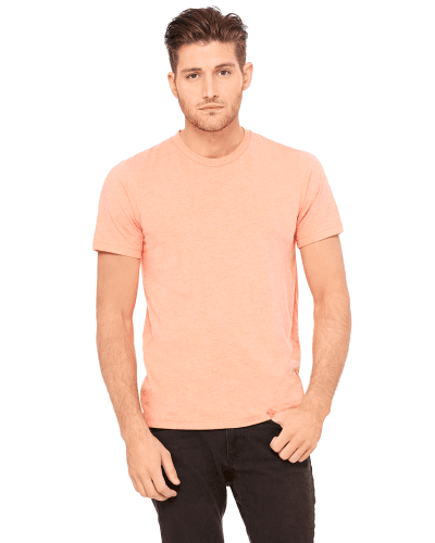 Sample of Canvas 3001 - Unisex Jersey Short-Sleeve T-Shirt in HEATHER ORANGE style