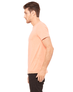Sample of Canvas 3001 - Unisex Jersey Short-Sleeve T-Shirt in HEATHER ORANGE from side sleeveleft