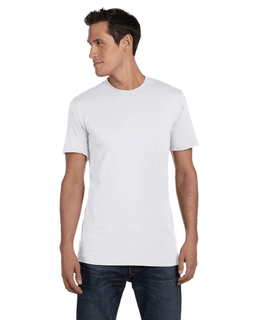 Sample of Canvas 3001 - Unisex Jersey Short-Sleeve T-Shirt in SOLID WHT BLEND from side front