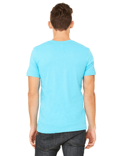 Sample of Canvas 3001 - Unisex Jersey Short-Sleeve T-Shirt in TURQUOISE from side back