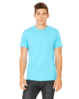 Sample of Canvas 3001 - Unisex Jersey Short-Sleeve T-Shirt in TURQUOISE from side front