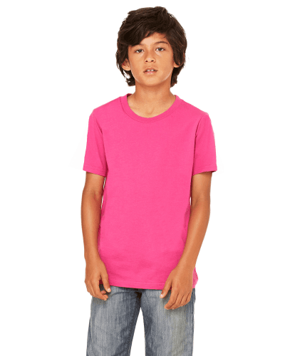 Sample of Canvas 3001Y - Youth Jersey Short-Sleeve T-Shirt in BERRY style