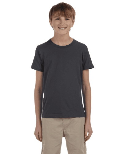 Sample of Canvas 3001Y - Youth Jersey Short-Sleeve T-Shirt in DRK GREY HEATHER style