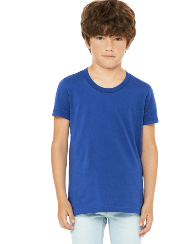 Sample of Canvas 3001Y - Youth Jersey Short-Sleeve T-Shirt in TRUE ROYAL style