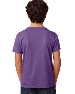 Sample of Next Level 3312 - Youth CVC Crew in PURPLE RUSH from side back