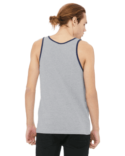 Sample of Bella+Canvas 3480 - Unisex Jersey Tank in ATH HTHR NAVY from side back